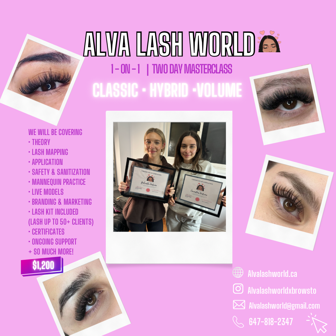 1:1 Private eyelash two-day masterclass
